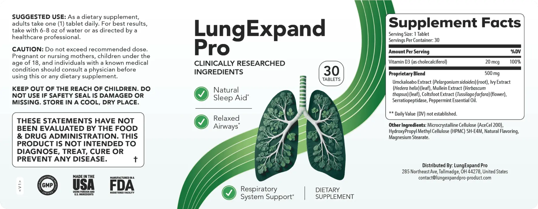 lung expand pro label
